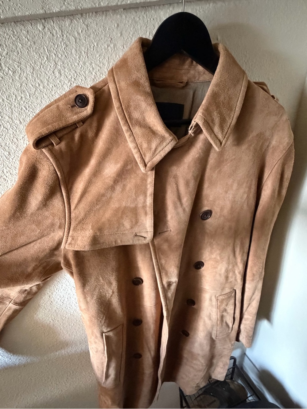 Banana Republic - Heritage Suede Trench Coat - Tan - Never Worn - Picture 9 of 11